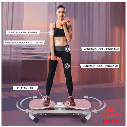 SPEEDS Waist Twisting Alat Fitness Piring Senam Pelangsing Lemak Waist Twister Outdoor Indoor 042-14