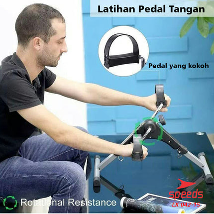 SPEEDS Portable Therapy Static Bike Mini Static Bike for Hand and Leg Stroke Therapy 042-15