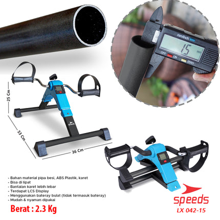 SPEEDS Portable Therapy Static Bike Mini Static Bike for Hand and Leg Stroke Therapy 042-15