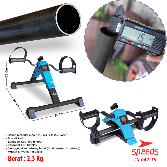 SPEEDS Portable Therapy Static Bike Mini Static Bike for Hand and Leg Stroke Therapy 042-15