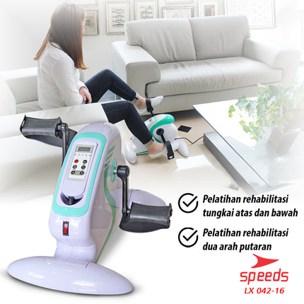SPEEDS Sepeda Statis Terapi Sepeda Statis Mini Untuk Kaki Tangan Stroke Alat Terapi Kesehatan 042-16