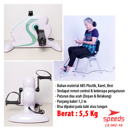 SPEEDS Sepeda Statis Terapi Sepeda Statis Mini Untuk Kaki Tangan Stroke Alat Terapi Kesehatan 042-16