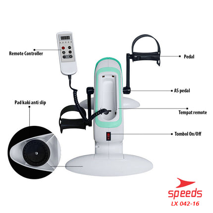 SPEEDS Sepeda Statis Terapi Sepeda Statis Mini Untuk Kaki Tangan Stroke Alat Terapi Kesehatan 042-16