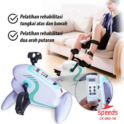 SPEEDS Sepeda Statis Terapi Sepeda Statis Mini Untuk Kaki Tangan Stroke Alat Terapi Kesehatan 042-16