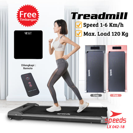 SPEEDS Treadmill Elektrik Walking Pad Treadmil Listrik Alat Olahraga Gym Fitness 042-18