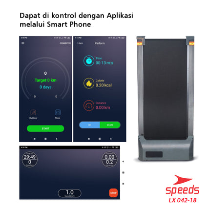 SPEEDS Treadmill Elektrik Walking Pad Treadmil Listrik Alat Olahraga Gym Fitness 042-18