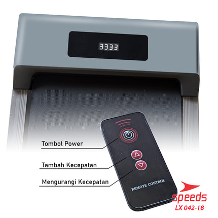 SPEEDS Treadmill Elektrik Walking Pad Treadmil Listrik Alat Olahraga Gym Fitness 042-18