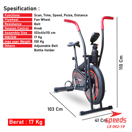 SPEEDS Platinum Stationary Bike Spinning Bike Home Fitness Bike 042-19