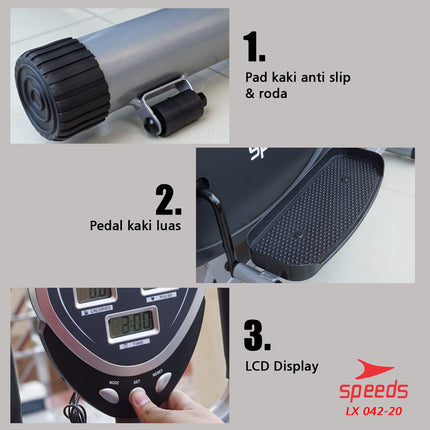 SPEEDS Sepeda Statis Orbitrack Platinum Bike Sepeda Fitness Air Bike Model Baru 042-20