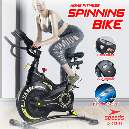 SPEEDS Stationary Bike Fitness Bike Exercise Bike Spinning Bike Home Fitness Equipment Luxury Model 042-21