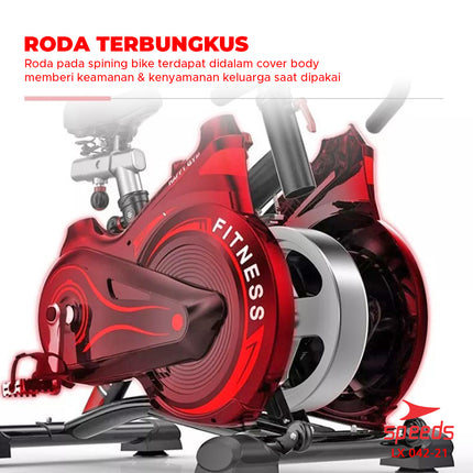 SPEEDS Stationary Bike Fitness Bike Exercise Bike Spinning Bike Home Fitness Equipment Luxury Model 042-21