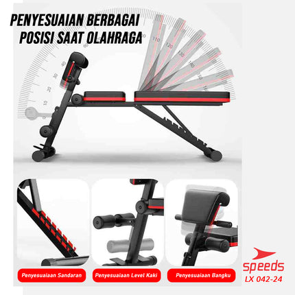 SPEEDS DUMBELL SIT UP BOARD DUMBELL Stoll BENCH Gym Fitness Equipment Chair 042-24