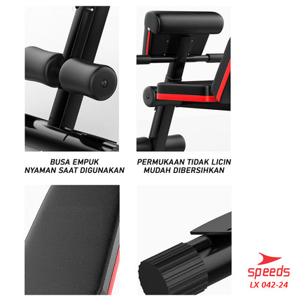 SPEEDS DUMBELL SIT UP BOARD DUMBELL Stoll BENCH Gym Fitness Equipment Chair 042-24