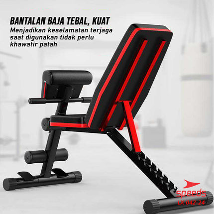 SPEEDS DUMBELL SIT UP BOARD DUMBELL Stoll BENCH Gym Fitness Equipment Chair 042-24