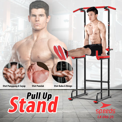SPEEDS Pull Up Stand Chin Up Pull Up Bar Alat Fitness Untuk di Rumah Gym Di Rumah 042-25