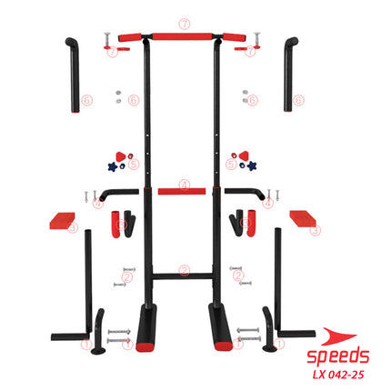 SPEEDS Pull Up Stand Chin Up Pull Up Bar Alat Fitness Untuk di Rumah Gym Di Rumah 042-25