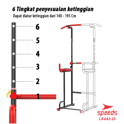SPEEDS Pull Up Stand Chin Up Pull Up Bar Alat Fitness Untuk di Rumah Gym Di Rumah 042-25