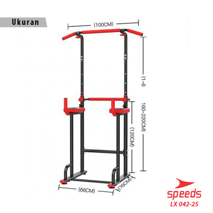 SPEEDS Pull Up Stand Chin Up Pull Up Bar Alat Fitness Untuk di Rumah Gym Di Rumah 042-25