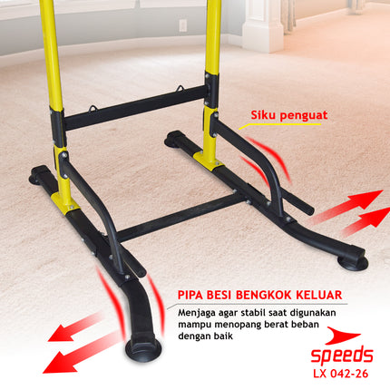 SPEEDS Power Tower Pull Up Bar Chin Up Hanging Bar Home Gym Fitness Equipment Fitness Station 042-26
