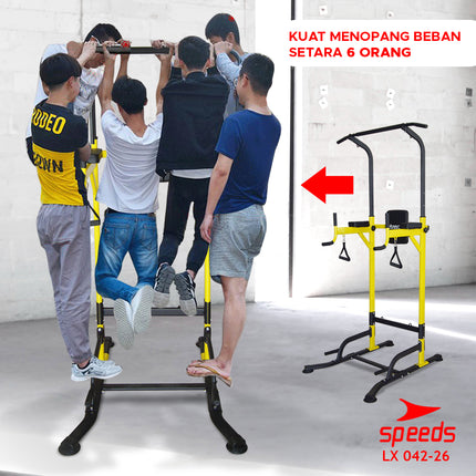 SPEEDS Power Tower Pull Up Bar Chin Up Hanging Bar Home Gym Fitness Equipment Fitness Station 042-26