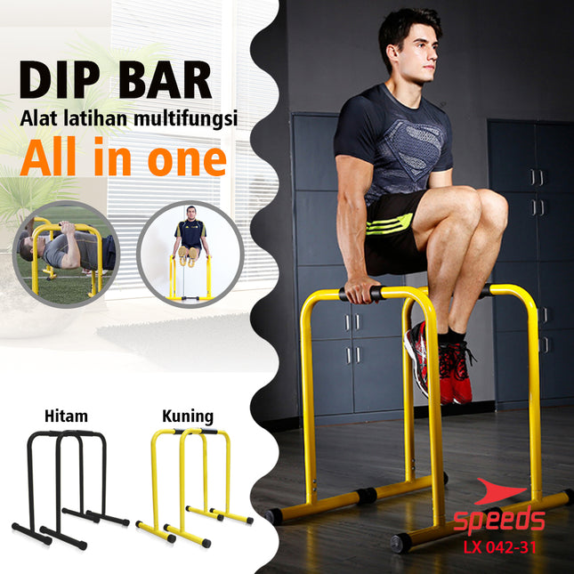 SPEEDS Dip Bar Portable Lebert Equalizer Push Up Bar Training Station Alat Fitness Olahraga 042-31