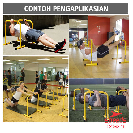 SPEEDS Dip Bar Portable Lebert Equalizer Push Up Bar Training Station Alat Fitness Olahraga 042-31