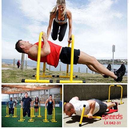 SPEEDS Dip Bar Portable Lebert Equalizer Push Up Bar Training Station Alat Fitness Olahraga 042-31