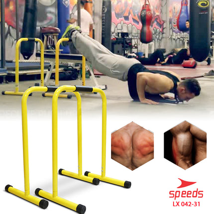 SPEEDS Dip Bar Portable Lebert Equalizer Push Up Bar Training Station Alat Fitness Olahraga 042-31