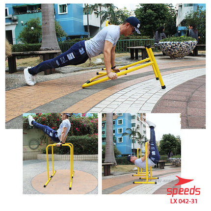 SPEEDS Dip Bar Portable Lebert Equalizer Push Up Bar Training Station Alat Fitness Olahraga 042-31