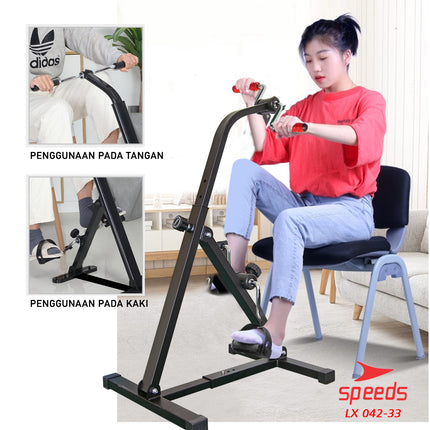 SPEEDS Pedal Exerciser Sepeda Statis Terapi Untuk Kaki dan Tangan Dual Exerciser 042-33