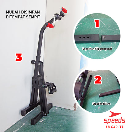 SPEEDS Pedal Exerciser Sepeda Statis Terapi Untuk Kaki dan Tangan Dual Exerciser 042-33