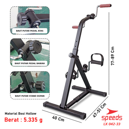 SPEEDS Pedal Exerciser Sepeda Statis Terapi Untuk Kaki dan Tangan Dual Exerciser 042-33