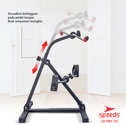 SPEEDS Pedal Exerciser Sepeda Statis Terapi Untuk Kaki dan Tangan Dual Exerciser 042-33