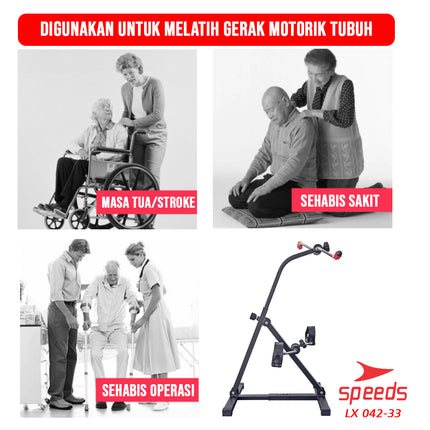 SPEEDS Pedal Exerciser Sepeda Statis Terapi Untuk Kaki dan Tangan Dual Exerciser 042-33
