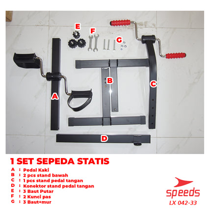SPEEDS Pedal Exerciser Sepeda Statis Terapi Untuk Kaki dan Tangan Dual Exerciser 042-33
