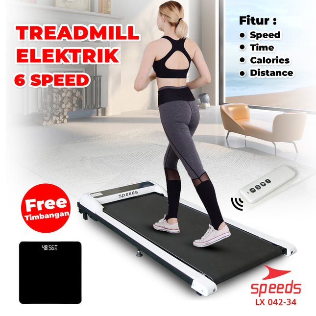 SPEEDS Electric Treadmill Walking Pad Electric Treadmill Home Gym Exercise Equipment 042-34