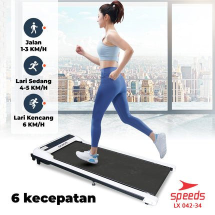 SPEEDS Treadmill Elektrik Walking Pad Treadmill Listrik Alat Gym Olahraga Rumah 042-34
