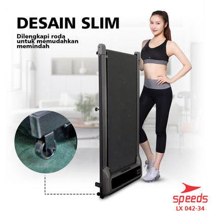 SPEEDS Treadmill Elektrik Walking Pad Treadmill Listrik Alat Gym Olahraga Rumah 042-34