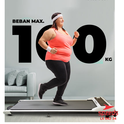 SPEEDS Treadmill Elektrik Walking Pad Treadmill Listrik Alat Gym Olahraga Rumah 042-34