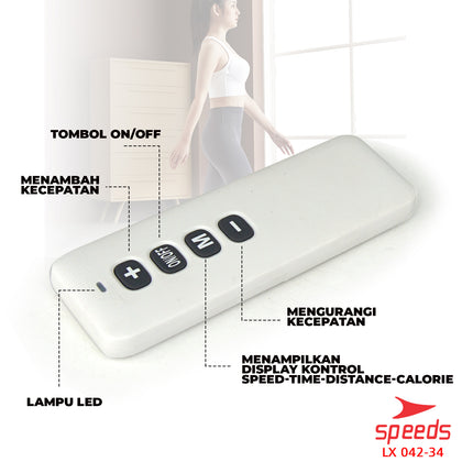SPEEDS Treadmill Elektrik Walking Pad Treadmill Listrik Alat Gym Olahraga Rumah 042-34