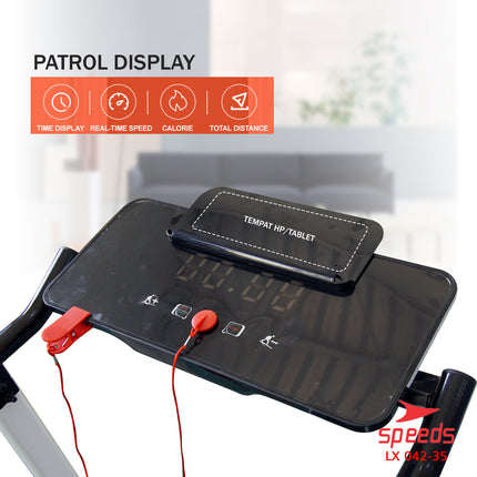 SPEEDS Treadmill Elektrik Lipat Mesin Lari Treadmil Lisrik Olahraga Rumahan 042-35