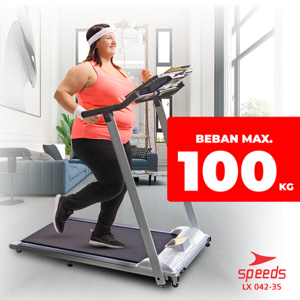 SPEEDS Treadmill Elektrik Lipat Mesin Lari Treadmil Lisrik Olahraga Rumahan 042-35