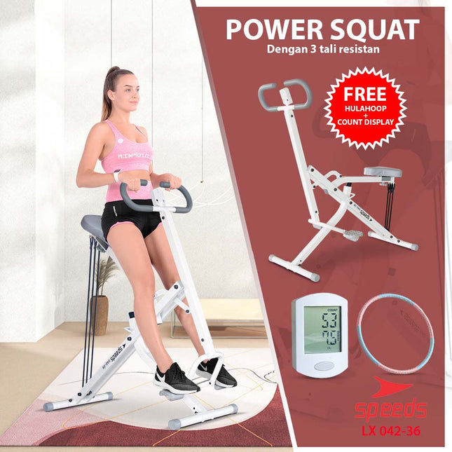 SPEEDS Power Squat Alat Fitness Sepeda Fitness Alat Fitness Power Rider Squat Sports Equipment 042-36