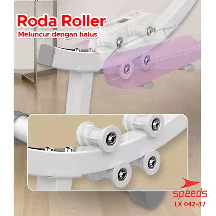 SPEEDS AB Coaster Alat Gym Pembentuk Abdominal Otot Perut Latian Olahraga Otot Pinggul Paha 042-37