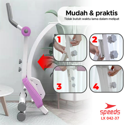 SPEEDS AB Coaster Alat Gym Pembentuk Abdominal Otot Perut Latian Olahraga Otot Pinggul Paha 042-37