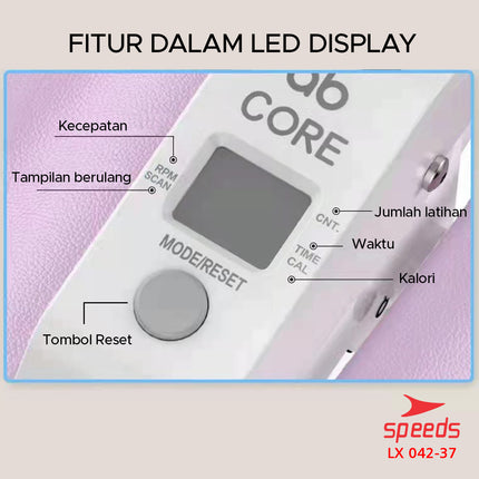 SPEEDS AB Coaster Alat Gym Pembentuk Abdominal Otot Perut Latian Olahraga Otot Pinggul Paha 042-37