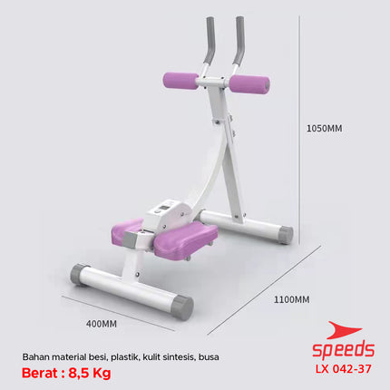 SPEEDS AB Coaster Alat Gym Pembentuk Abdominal Otot Perut Latian Olahraga Otot Pinggul Paha 042-37