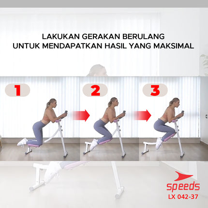 SPEEDS AB Coaster Alat Gym Pembentuk Abdominal Otot Perut Latian Olahraga Otot Pinggul Paha 042-37