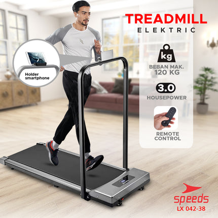 SPEEDS Treadmill Elektrik Walking Pad Treadmil Listrik Alat Olahraga Rumah Alat Fitness Gym 042-38