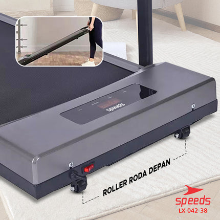SPEEDS Treadmill Elektrik Walking Pad Treadmil Listrik Alat Olahraga Rumah Alat Fitness Gym 042-38